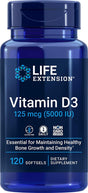 Life Extension Vitamin D3 125 Mg (5000 IU), 120 Softgels