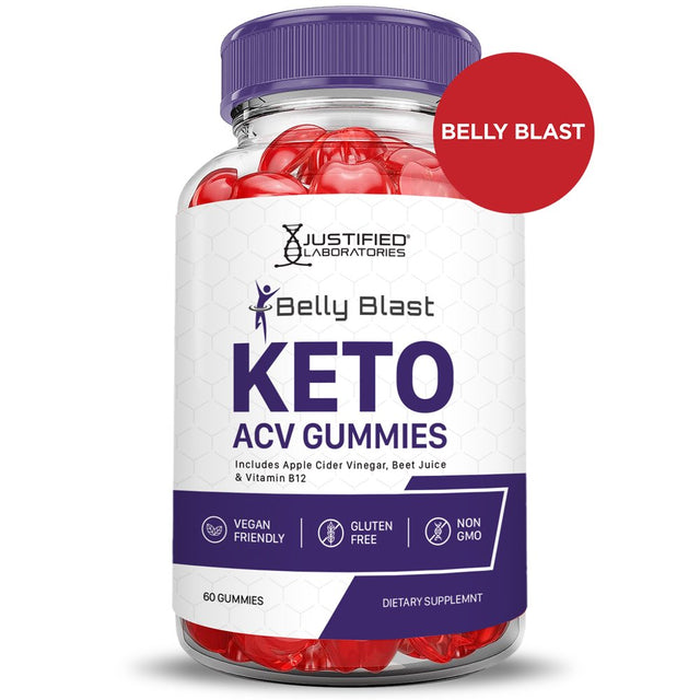 (3 Pack) Belly Blast Keto ACV Gummies 1000MG Dietary Supplement 180 Gummys