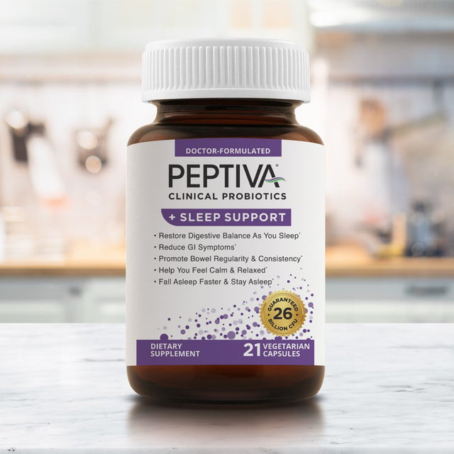 Peptiva Probiotics + Sleep Support, 26 Billion Cfus, Multi-Strain Probiotics, 21 Count