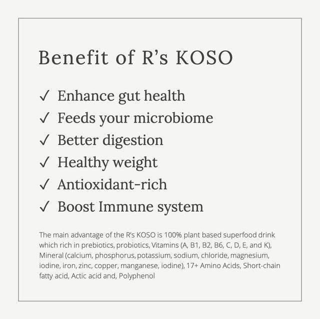 R'S KOSO 5-Day Cleanse Japanese Enzyme Drink Rich in Probiotics and Prebiotic, Made from 100+ Vegetables ＆ Fruits - Natural Support for Better Digestion & Gut Health + Detox + Cleanse - 16Oz × 2