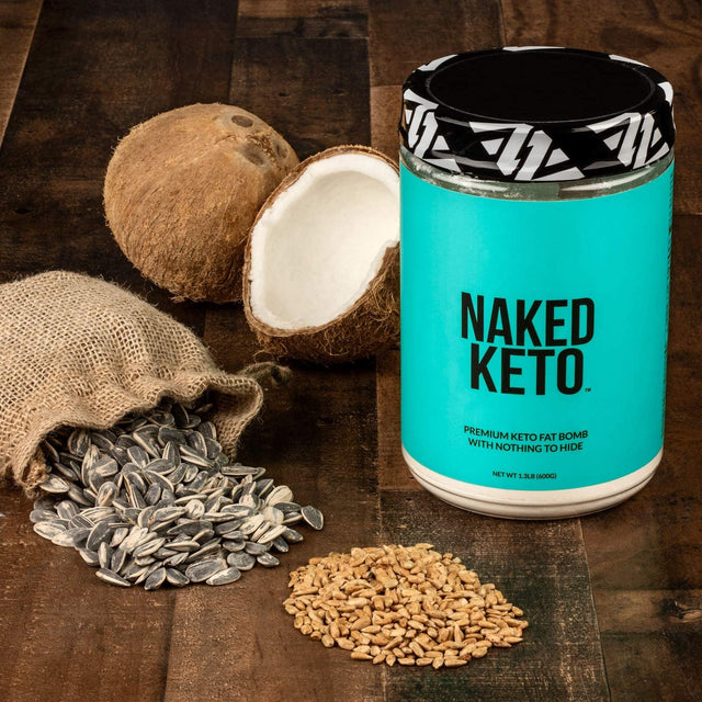 NAKED Nutrition Naked Keto - Premium Keto Fat Bomb Powder - Unflavored - Only Two Ingredients - Gluten-Free, Soy Free Keto Supplement with No Gmos and No Artificial Sweeteners - 1.3 Lb