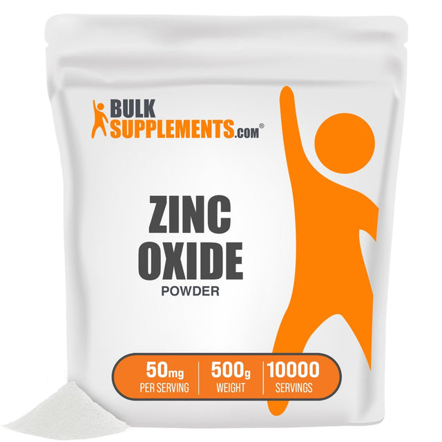 Bulksupplements.Com Zinc Oxide Powder - Natural Zinc Oxide - Face Clear Zinc Oxide - Pure Zinc - Zinc Powder (500 Grams)