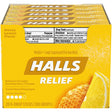 HALLS Relief Honey Lemon Cough Drops,20 Packs of 9 Drops (180 Total Drops)