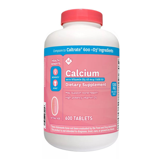 MM 600Mg Calcium + D3 Dietary Supplement (600 Ct.)