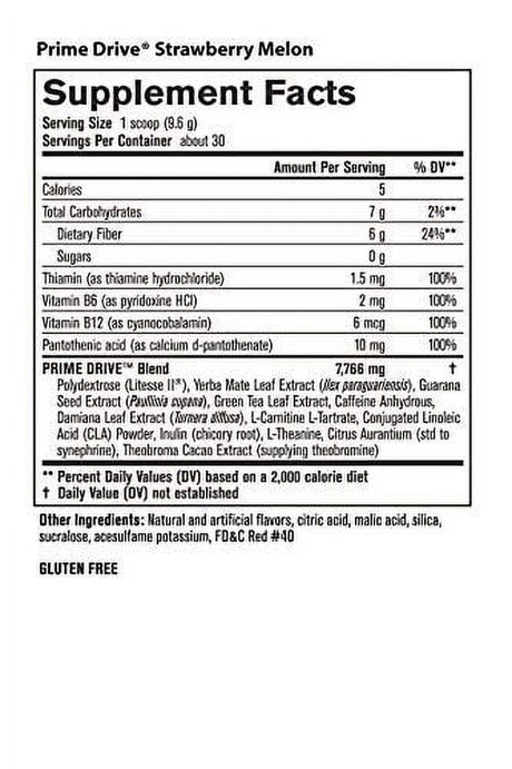 Complete Nutrition Prime Drive Energy & Weight Loss Powder, Strawberry Melon, Increase Energy, Boost Metabolism, Fat Burner, Appetite Suppressant, 10.16Oz (30 Servings)