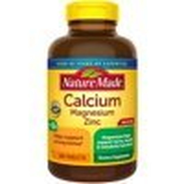 Nature Made Calcium, Magnesium Oxide, Zinc with Vitamin D3 for Bone Health Tablets 300 Ct