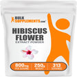 Bulksupplements.Com Hibiscus Flower Extract, Hibiscus Extract, Hibiscus Supplement for Hair Growth (250 Grams - 8.8 Oz - 313 Servings)