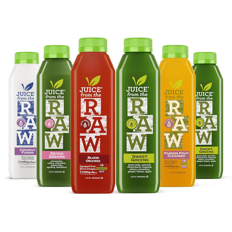 3-Day Juice Cleanse with Probiotics by Juice from the RAW® - 100% Raw Cold-Pressed Juices (18 Total 12 Oz. Bottles)