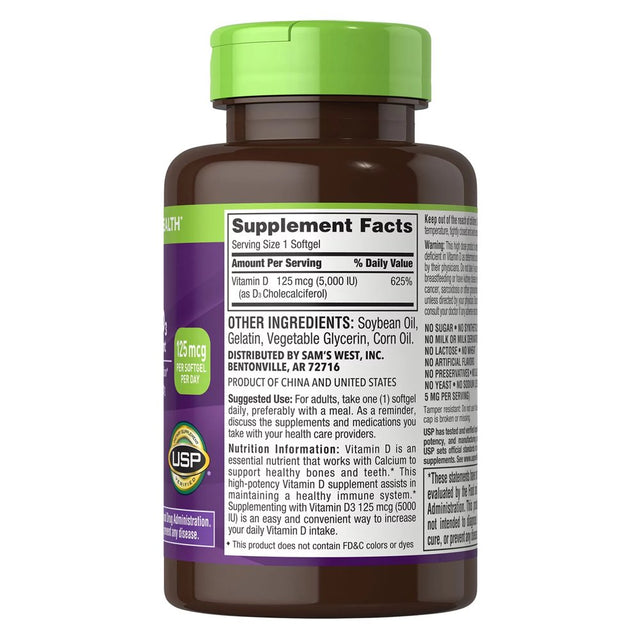 MM Vitamin D-3 5000 IU Dietary Supplement (400 Ct.)