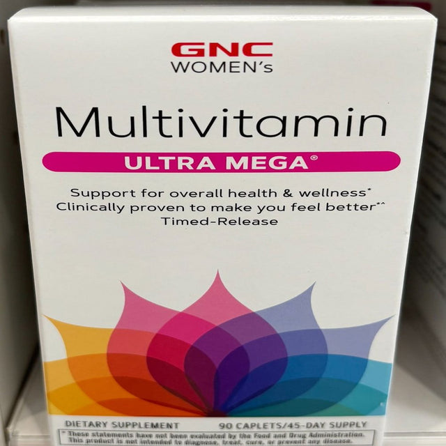 GNC Women'S Ultra Mega Multivitamin | Supports Overall Health and Wellness in Women | Clinically Proven to Make You Feel Better | Timed-Release | 90 Count