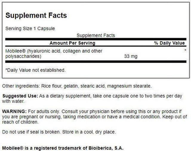 Swanson Hyaluronic Acid Complex 33 Mg 60 Capsules