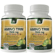 Amino Trim 3-In-1 Fat Burner Garcinia Cambogia, BCAA, Green Coffee Bean Extract (120 Tablets)