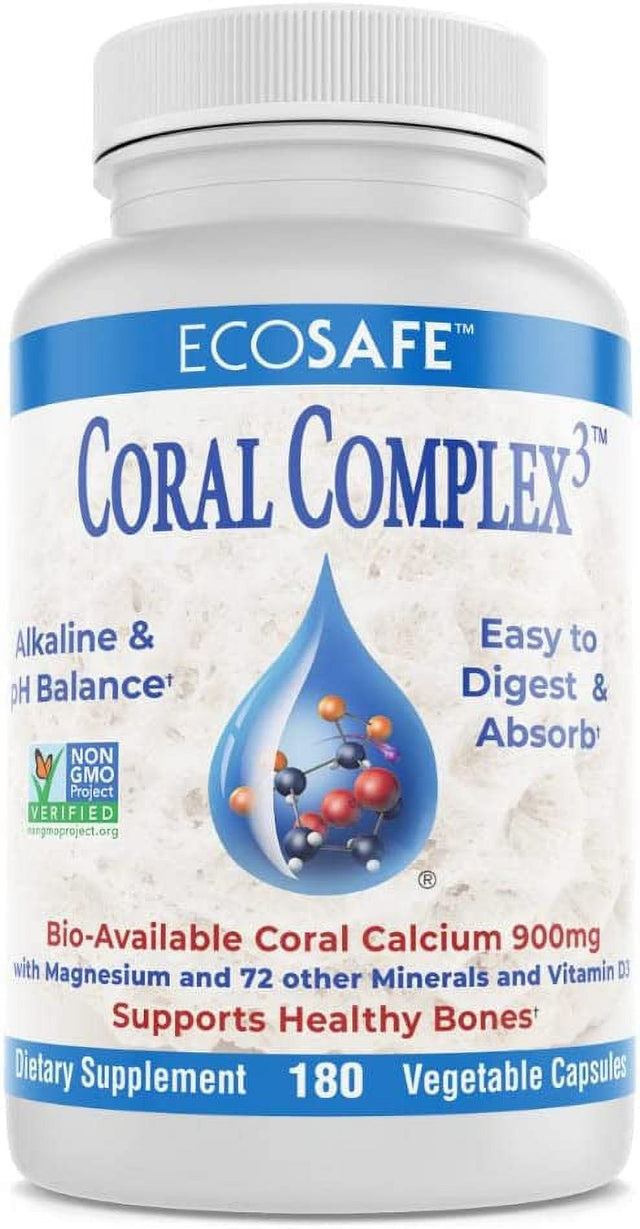 Coral Calcium - Coral Complex 3 900 Milligrams of Bio-Available Coral Calcium with 1200 Iu'S of Vitamin D3 (180 Capsules)