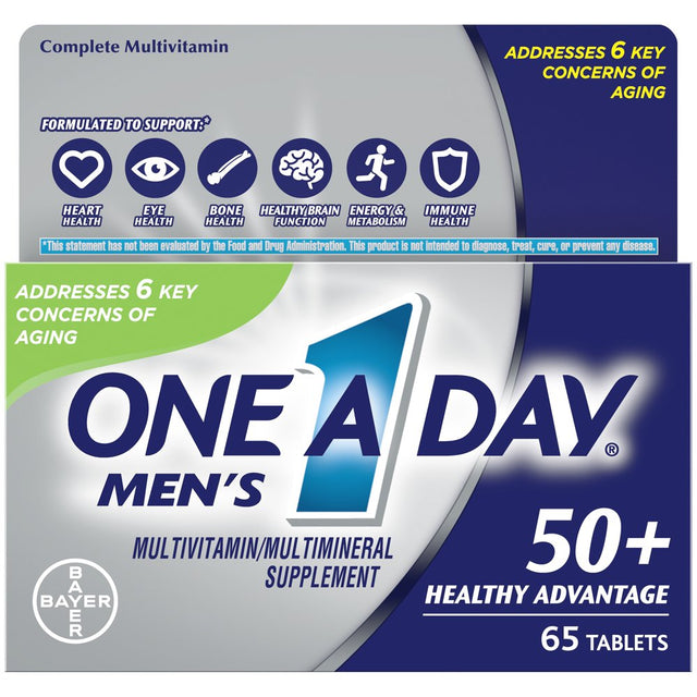 One a Day Men'S 50+ Multivitamin Tablets, Multivitamins for Men, 65 Ct