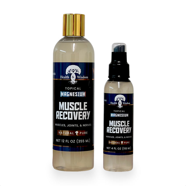 Health and Wisdom - Magnesium Muscle Recovery - 12 Oz. for Pre and Post Workout