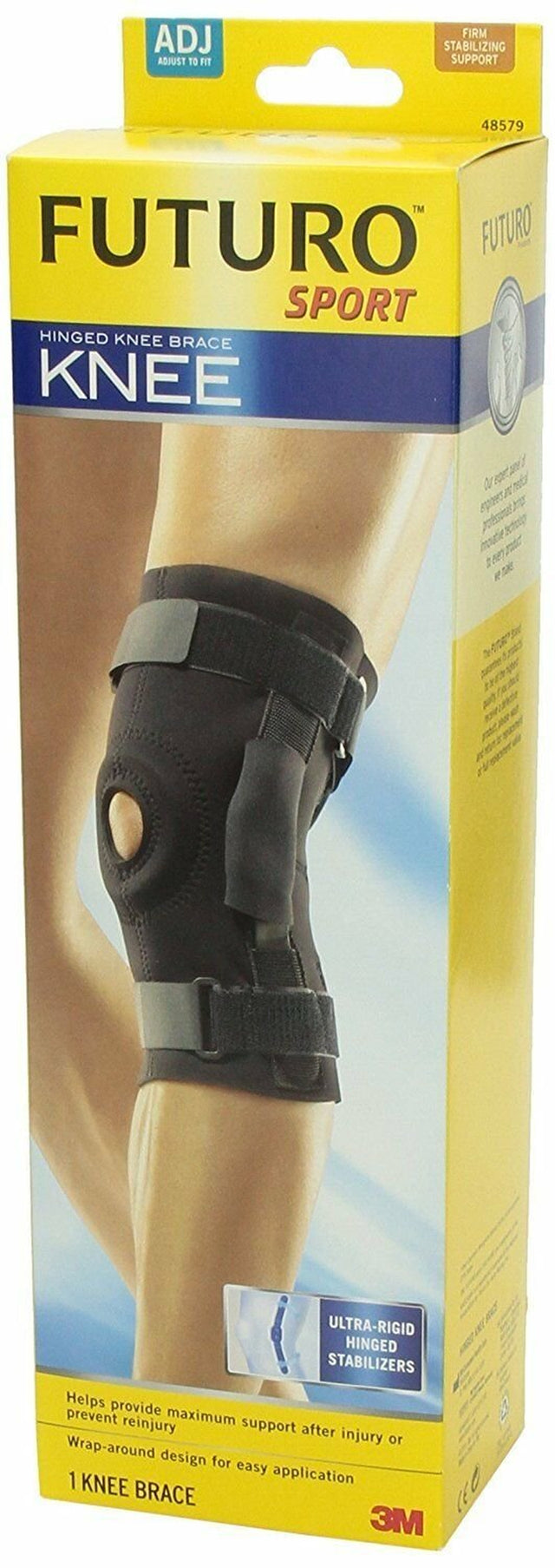 Futuro Sport Ultra-Rigid Hinged Stabilizer, Adjustable Knee Brace Support, 1Ct