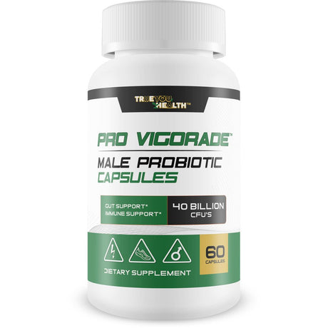 Probiotic Vigorade - Pro Vigorade Male Probiotic Capsules - Male Health Support Probiotic Formula - Gut Support - Natural Immune Support - 40 Billion CFU’S of Premium Health Supporting Probiotics