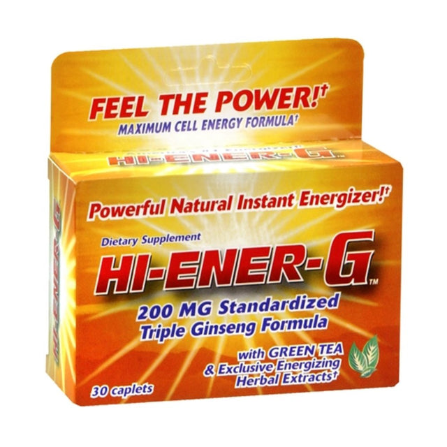 Hi-Ener-G Triple Ginseng Formula Caplets 30 Ea (Pack of 3)