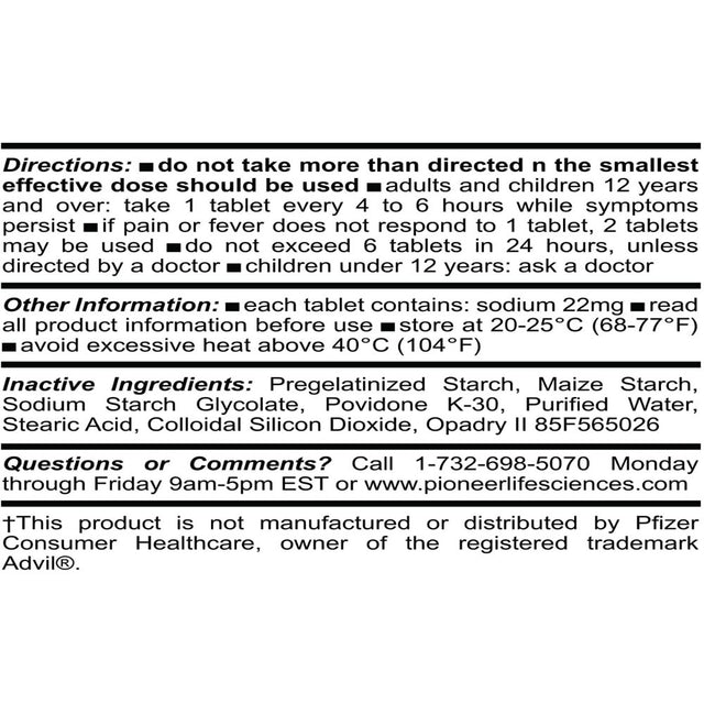 Gencare - Ibuprofen (200Mg) Pain Reliever and Fever Reducer (500 Coated Tablets) | Ultimate Savings Bulk Pack | NSAID for Headache Relief, Body Aches, Back Pain, Cramps, Muscle Aches & Arthritis