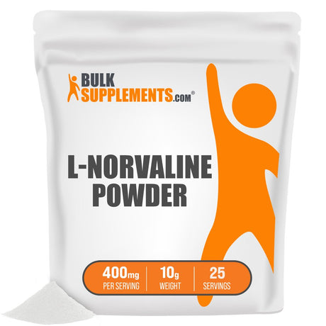 Bulksupplements.Com L-Norvaline Powder - Workout Supplement for Men - Muscle Building Supplements - Pure Pump - Pre-Workout Pump (10 Grams)