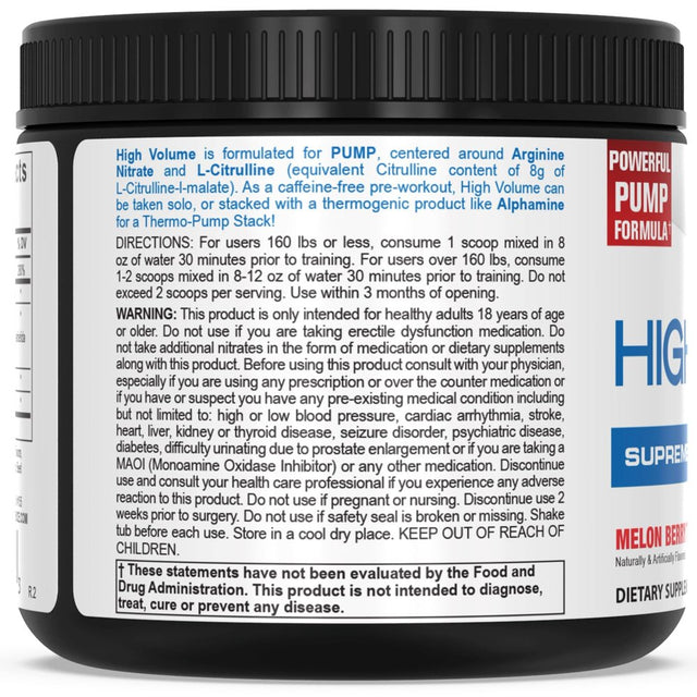 Pescience High Volume, Nitric Oxide Booster, Cotton Candy, 18 Servings