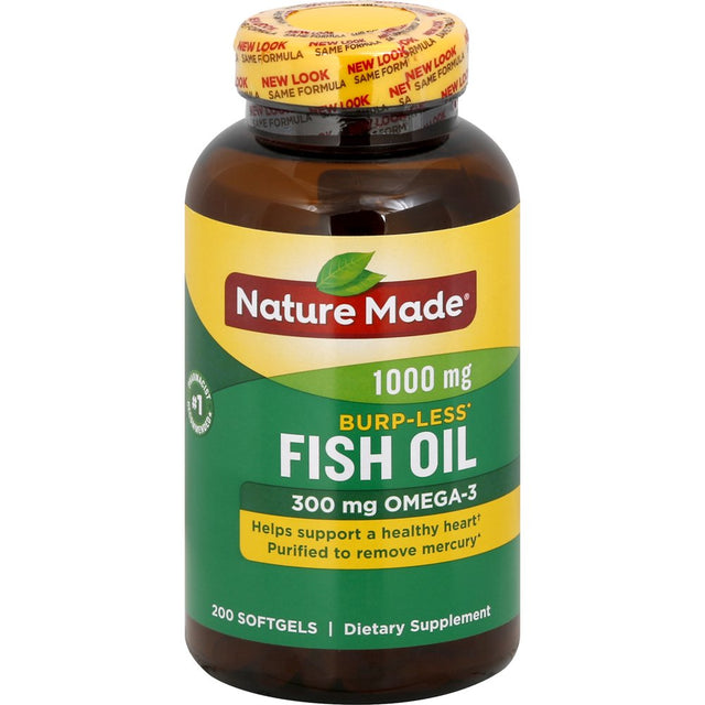 NATURE MADE Fish Oil, 1000 Mg, Softgels, 200.0 CT