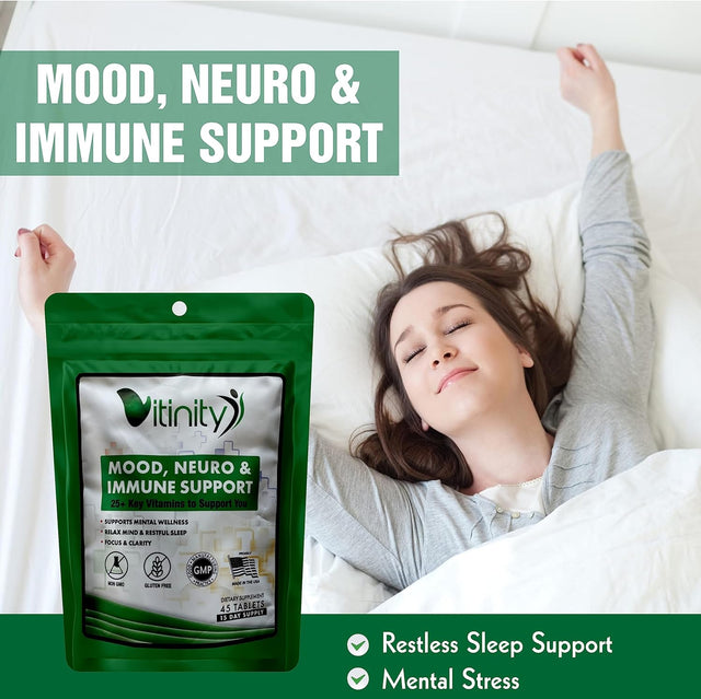 Mood Support Supplement,Relax Relief,St.John'S Wort,Rhodiola Rosea,Passion Flower,Chamomile,5-Htp-Herbs Support Sleep,Positive Energy,Overall Well-Being(45 Tablets)