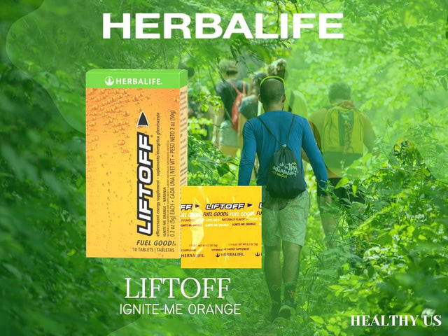 HERBALIFE LIFTOFF Energy Tablets - Ignite-Me-Orange - Instant Energy Drink Tablets for Natural Boost of Energy, Clears Minds, Improves Concentration (60 Tablets)