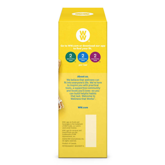 WW Lemon Cookie Mini Bar - High Protein Snack Bar, 2 Smartpoints - 1 Box (12 Count Total) - Weight Watchers Reimagined