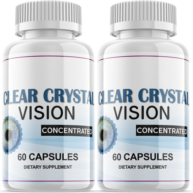 (2 Pack) Clear Crystal Vision - Revolutionary Advanced Vision Matrix Formula - Supports Healthy Vision - Dietary Supplement for Eyes Sight - 120 Capsules