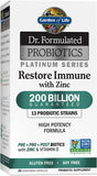 Garden of Life Dr. Formulated Probiotics Platinum Series RESTORE IMMUNE with Zinc and Vitamin D - 200 Billion CFU Guaranteed, Prebiotic Postbiotic Probiotic for Digestion, 28 Ct *EN