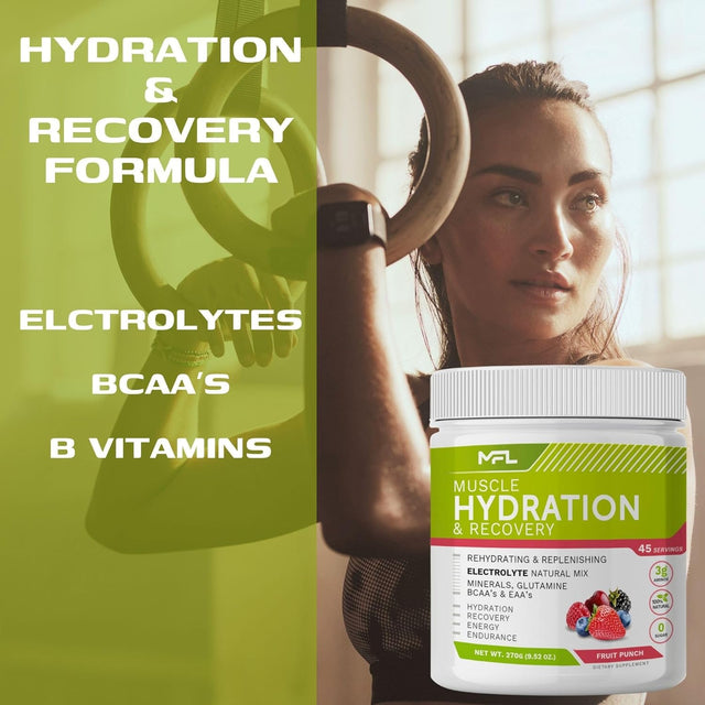 Hydration and Electrolyte Recovery Mix | 0 Sugar | Amino Blend | 45 Servings (Fruit Punch)