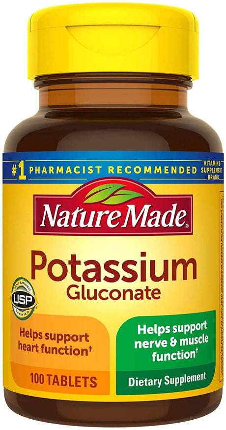 Nature Made Potassium Gluconate 550 Mg Tablets, 100 Ea (Pack of 2)