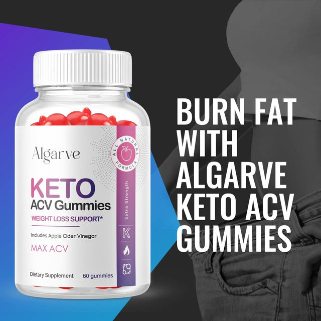 (3 Pack) Algarve Keto ACV Gummies - Supplement for Weight Loss - Energy & Focus Boosting Dietary Supplements for Weight Management & Metabolism - Fat Burn - 180 Gummies