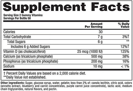 Vitafusion Calcium + D3 Gummies (200 Ct.)