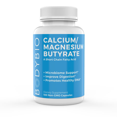 Bodybio - Butyrate Gut Health Supplement 100 Calcium Magnesium Capsules