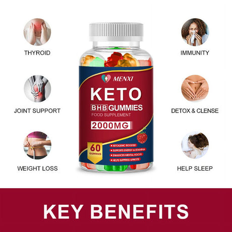 Keto ACV Gummies Advanced Weight Loss, Apple Cider Vinegar Diet Supplement, Keto+Detox Cleanse for Women Men (60 Gummies)