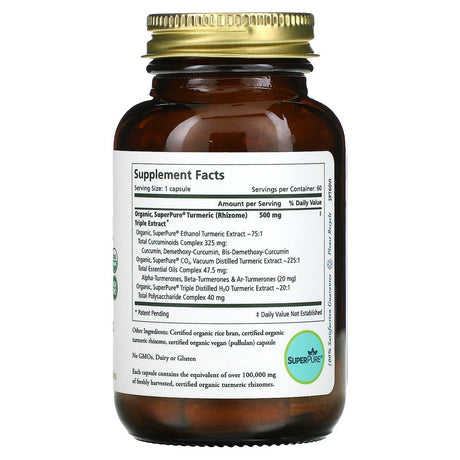 Superpure Turmeric Extract - 60 Vegetarian Capsules by the Synergy Company