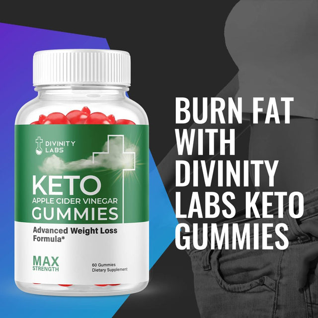 (1 Pack) Divinity Labs Keto ACV Gummies - Supplement for Weight Loss - Energy & Focus Boosting Dietary Supplements for Weight Management & Metabolism - Fat Burn - 60 Gummies