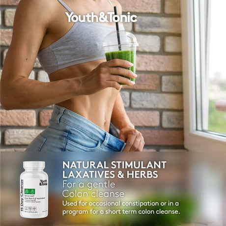 Youth & Tonic Colon Cleanse and Candease Matrix Pills | Support for Body Detox Gut Health & Intestinal Flora Restoring Normal Acidity Level