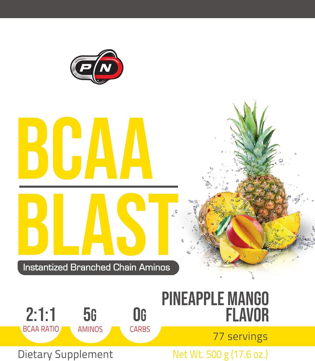 BCAA BLAST Powder 5000Mg Supplement 2 1 1 Ratio Branched Chain Amino Acids 500G 250G 38 77 Servings Leucine Isoleucine Valine Glutamine Optimum Muscle Recovery Intra Pre Workout Energy Hydration Drink