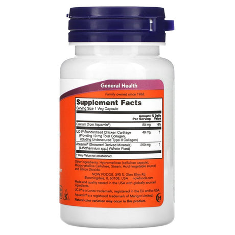 NOW Foods, UC-II Joint Health with Undenatured Type II Collagen, 60 Veg Capsules