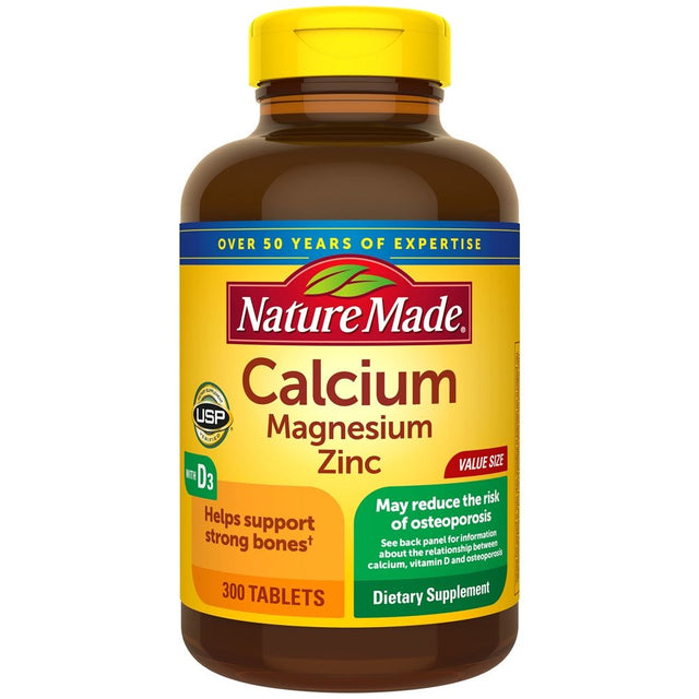 Nature Made Calcium Magnesium Zinc with Vitamin D3 -- 300 Tablets