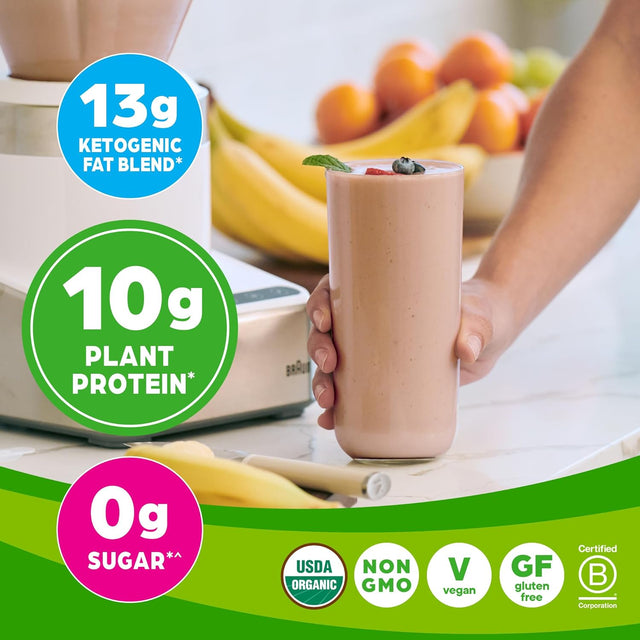 Orgain Organic Keto Vegan Protein Powder, Chocolate - 10G Plant Based Protein, Gluten Free Ketogenic Blend, Dairy Free, Lactose Free, Soy Free, No Sugar Added, for Smoothies & Shakes - 0.97Lb