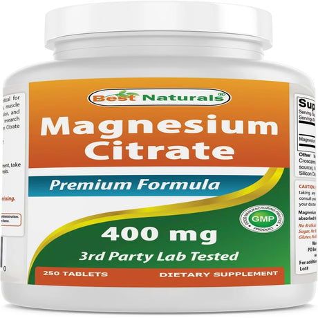 Best Naturals Magnesium Citrate 400Mg 250 Tablets