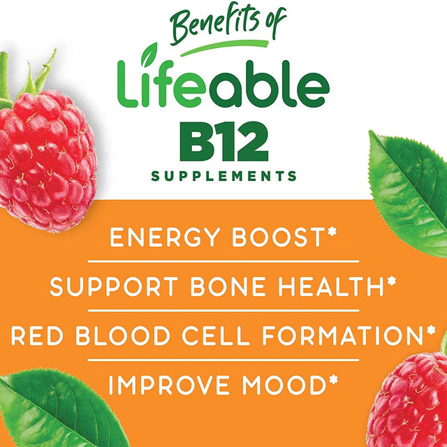 Lifeable Vitamin B12 - 1000 Mcg - 90 Gummies