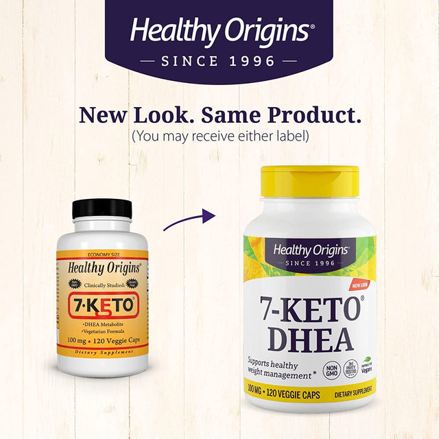 Healthy Origins 7-KETO 100 Mg (DHEA Metabolite, Supports Healthy Weight Management, Non-Gmo, Gluten Free), 120 Veggie Caps