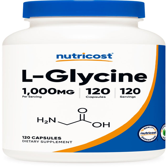 Nutricost L-Glycine 1000Mg, 120 Capsules, Vegetarian, Non-Gmo and Gluten Free Supplement