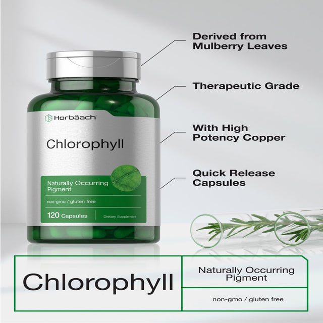 Chlorophyll Capsules | 120 Count | Naturally-Occurring Pigment | by Horbaach