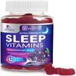 Sleep Vitamins - Fast Acting with 12Mg Melatonin - Best Non-Habit Forming Sleep Support Gummy Supplement - Includes Vitamins B6, C, D3, L-Theanine, Melatonin, Chamomile, & Zinc - 60 Gummies